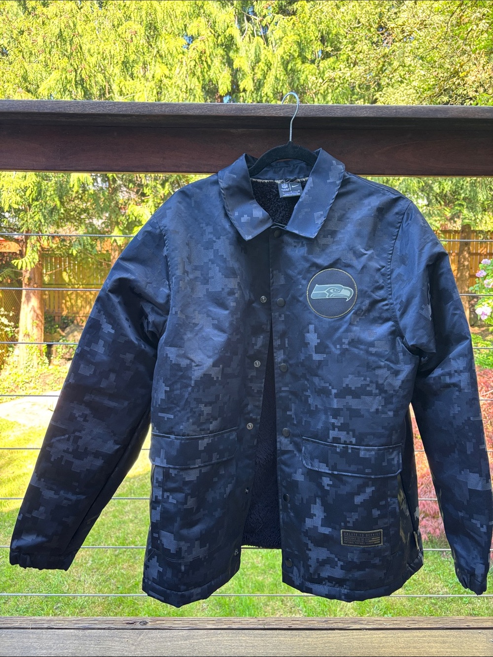 Nike Men’s Dark Navy Digital Camo Coach Jacket